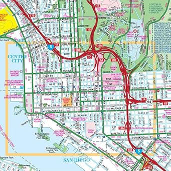 Detailed Street Map of San Diego (City in Your Pocket)