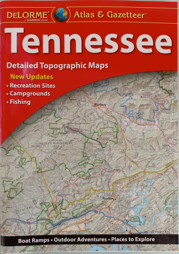 Tennessee Detailed Topographic Maps (DeLorme Atlas & Gazetteer) - Wide World Maps & MORE!