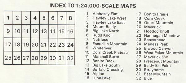 Baldy Bill Point, Arizona 1997 (7.5'×7.5' Topographic Quadrangle) - Wide World Maps & MORE!