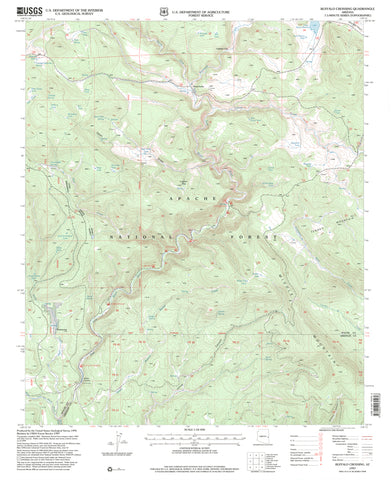 Buffalo Crossing, Arizona (7.5'×7.5' Topographic Quadrangle) - Wide World Maps & MORE!