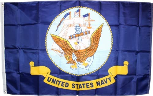 United States Navy Official Flag Double Sides 5'×3' Rough Tex 150D Nylon - Wide World Maps & MORE!