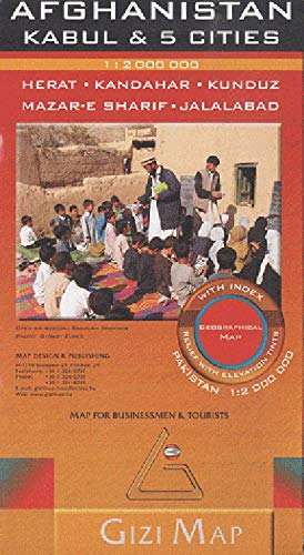 Afghanistan Geogr R Kabul 5 Cities Pakis (ROAD MAP - 1/2.000.000) (French Edition) - Wide World Maps & MORE!