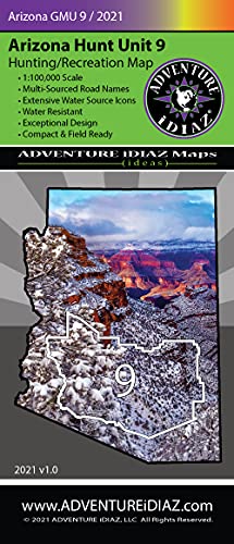 Arizona Hunt Unit 09 Hunting / Recreation Map - Wide World Maps & MORE!