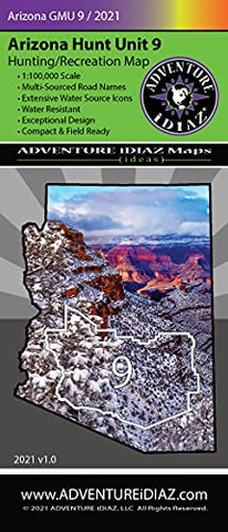 Arizona Hunt Unit 09 Hunting / Recreation Map - Wide World Maps & MORE!