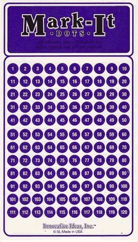 Medium 1/4" removable numbered 1-120 Mark-it brand dots for maps, reports or projects - purple - Wide World Maps & MORE! - Office Product - Innovative Ideas - Wide World Maps & MORE!