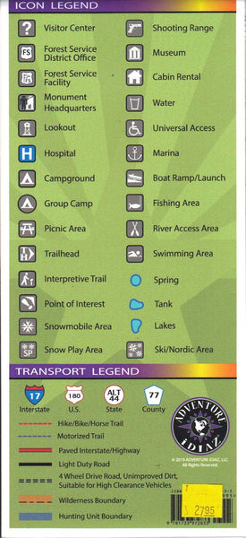 Arizona Hunt Unit 8 Hunting/Recreation Map - Wide World Maps & MORE! - Map - Adventure iDiaz Maps - Wide World Maps & MORE!