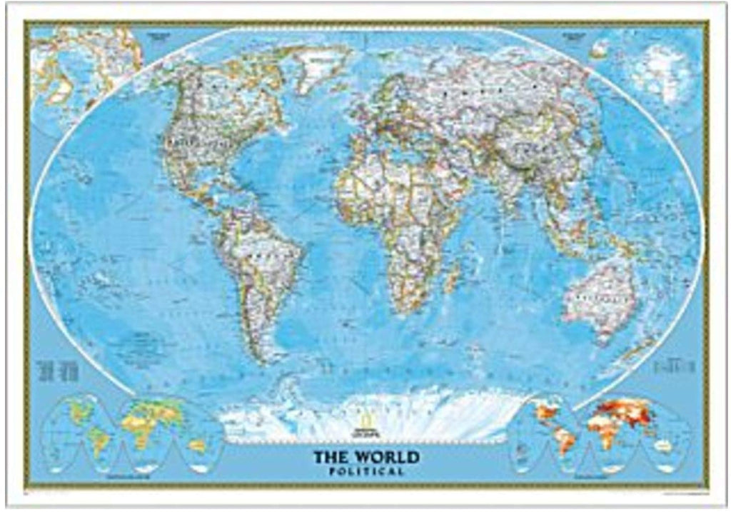 National Geographic RE0622008T World Classic - Enlarged And Tubed Map - Wide World Maps & MORE!