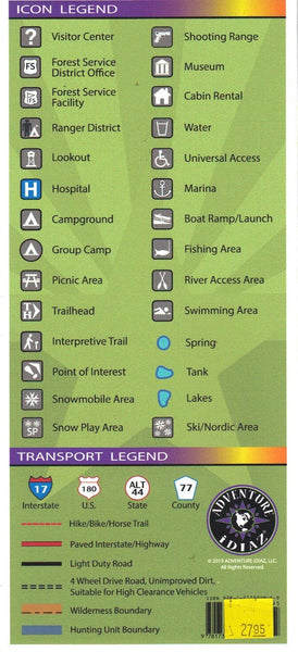 Arizona Hunt Unit 7-West Hunting/Recreation Map - Wide World Maps & MORE! - Map - Adventure iDiaz Maps - Wide World Maps & MORE!