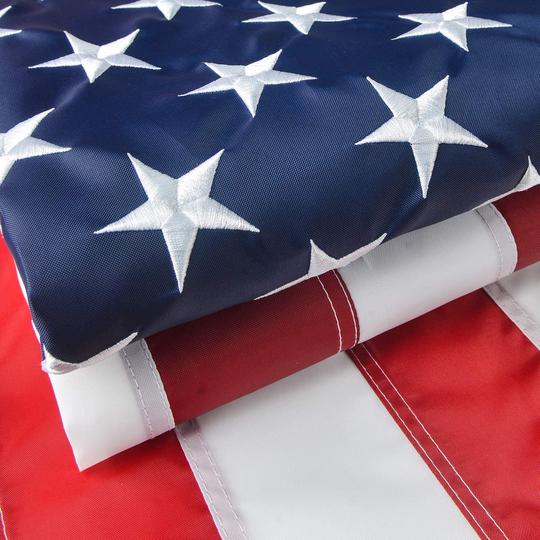 5'×3' Embroidered 210D Nylon United States Flag - Wide World Maps & MORE!