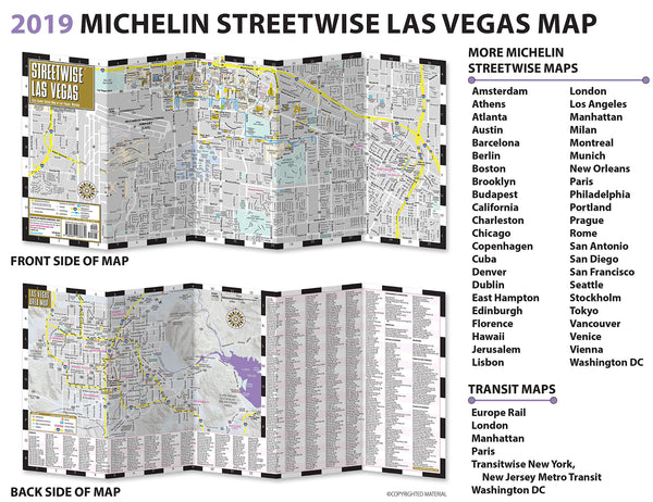 2019 Streetwise Las Vegas Map: Laminated City Center Map of Las Vegas, Nevada - Wide World Maps & MORE!