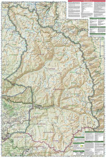 Sequoia and Kings Canyon National Parks (National Geographic Trails Illustrated Map, 205) - Wide World Maps & MORE!