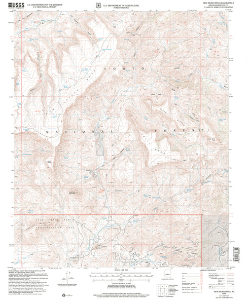 New River Mesa, Arizona (7.5'×7.5' Topographic Quadrangle) - Wide World Maps & MORE!