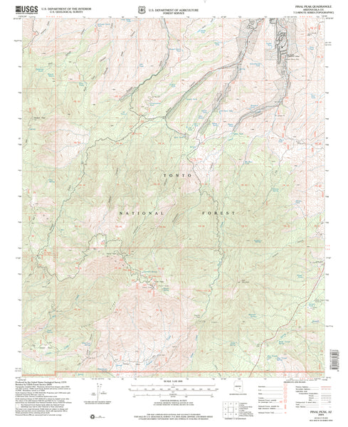 PINAL PEAK, AZ 7.5' 2004 - Wide World Maps & MORE!