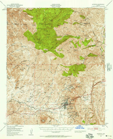 Superior, Arizona (15'×15' Topographic Quadrangle) - Wide World Maps & MORE!