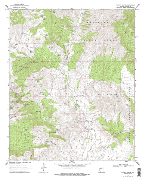 WALNUT GROVE 7.5' AZ 1969 - Wide World Maps & MORE!