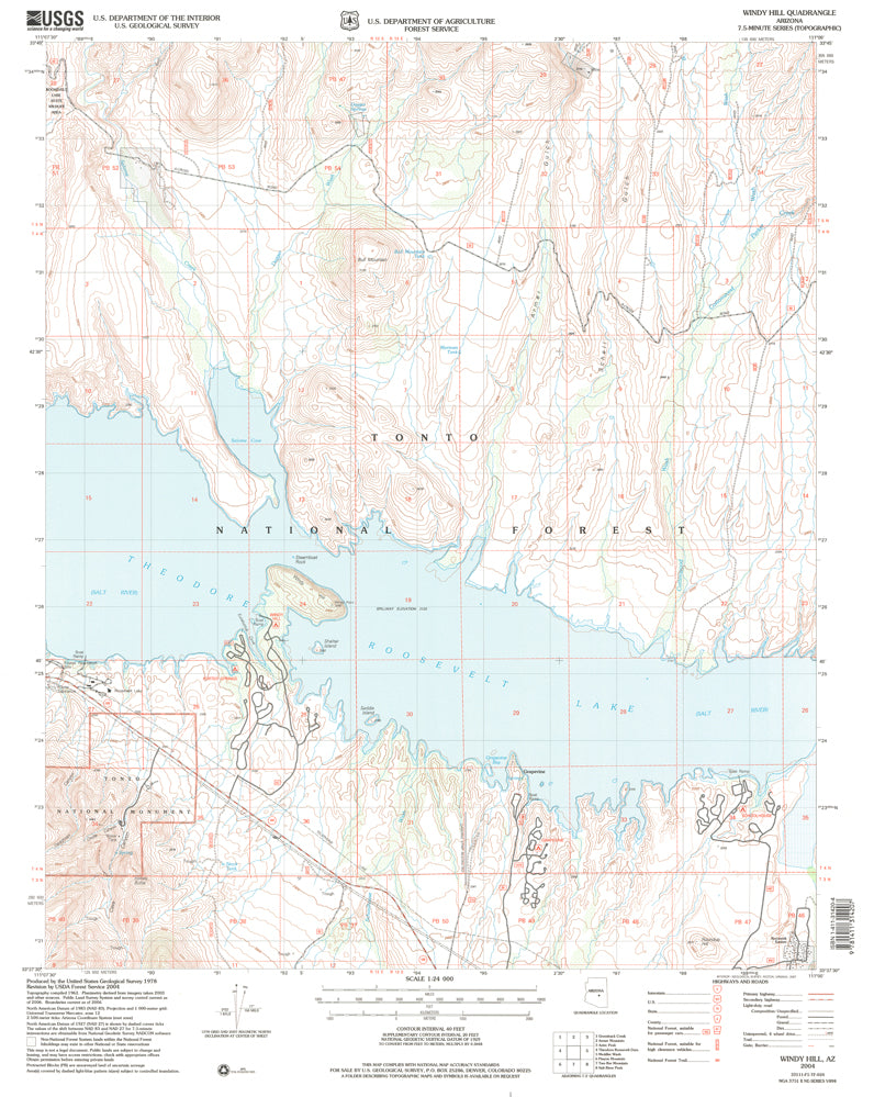 Windy Hill, Arizona (7.5'×7.5' Topographic Quadrangle) - Wide World Maps & MORE!