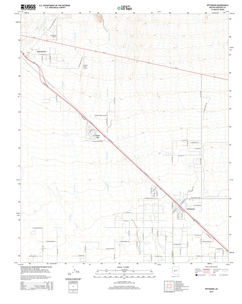 Wittmann, Arizona 2014 (US Topo 7.5'×7.5' Topographic Quadrangle)