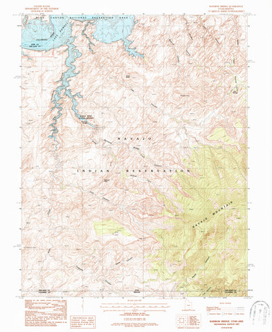 RAINBOW BRIDGE, UT-AZÊ7.5' PE1987 [Map] United States Geological Survey - Wide World Maps & MORE!