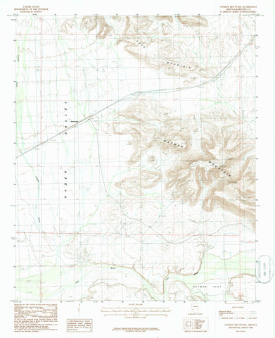 OATMAN MTN 7.5' AZ 1986 PE - Wide World Maps & MORE!