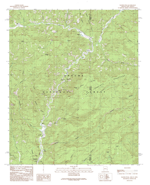 Maness Peak, Arizona-New Mexico (7.5'×7.5' Topographic Quadrangle)