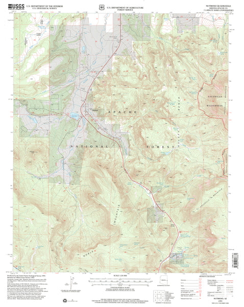 NUTRIOSO, Arizona (7.5'×7.5' Topographic Quadrangle)