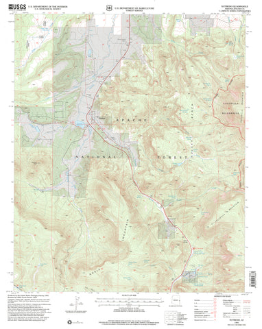 NUTRIOSO, AZÊ7.5' 1997 [Map] United States Geological Survey - Wide World Maps & MORE!