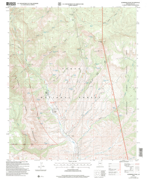 Sombrero PEAK 7.5' AZ 2004 - Wide World Maps & MORE!