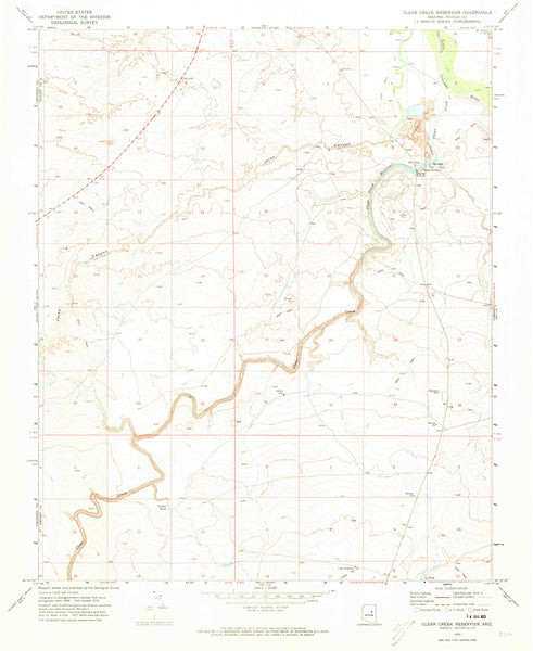 Clear Creek Reservoir 7.5' AZ 1970 - Wide World Maps & MORE!
