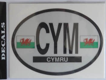 Wales Reflective Oval Decal