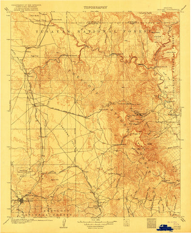Jerome, AZ (30'×30' Topographic Quadrangle) 1905 - Wide World Maps & MORE!