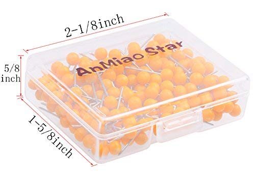 AnMiao Star 200Pcs 1/8 Inch Map Tacks - Wide World Maps & MORE!