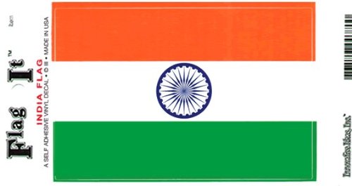 India Flag Decal for Auto, Truck, or Boat - Wide World Maps & MORE!