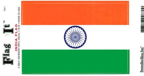 India Flag Decal for Auto, Truck, or Boat - Wide World Maps & MORE!