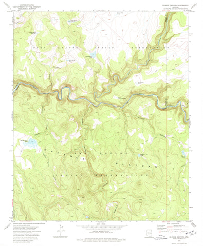 ELWOOD CANYON 7.5' AZ 1976 - Wide World Maps & MORE!