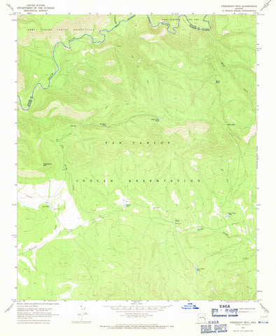 PIPESTEM MOUNTAIN, AZÊ7.5' 1967 [Map] United States Geological Survey - Wide World Maps & MORE!