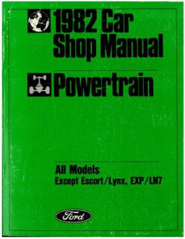 FPS-365-126-82D Used 1982 Ford Cars Powertrain Shop Manual [Paperback] by Author - Wide World Maps & MORE!