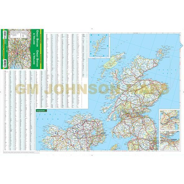 Great Britain & Ireland (International Map Series) Dry Erase Laminated