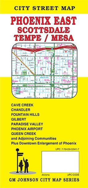 City Street Map Phoenix East, Scottsdale, Tempe and Mesa [Map] G. M. Johnson - Wide World Maps & MORE!