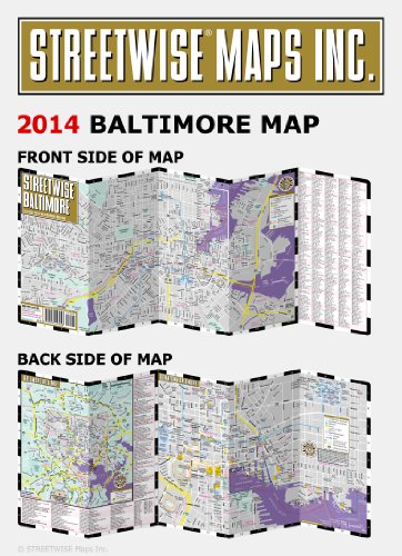 Streetwise Baltimore Map - Laminated City Center Street Map of Baltimore, Maryland - Folding pocket size travel map with light rail & metro - Wide World Maps & MORE!