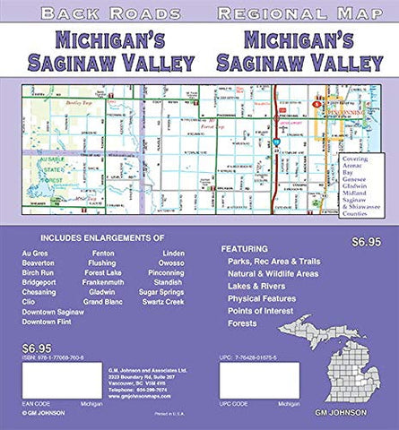 Michigan's Saginaw Valley, Michigan Regional Map [Map] GM Johnson