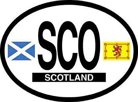 Scotland Oval Decal for Auto, Truck, or Boat