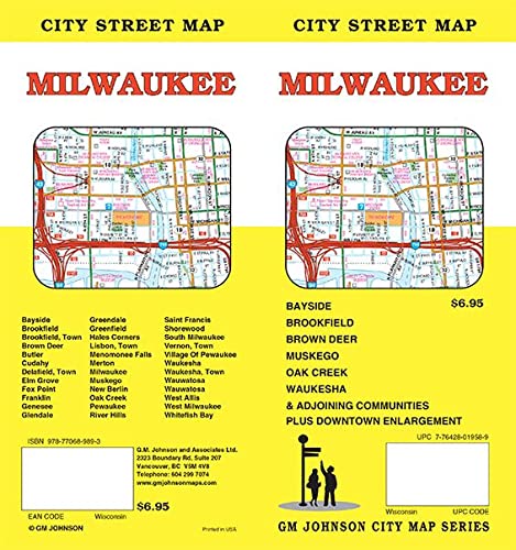 Milwaukee, Wisconsin Street Map [Map] GM Johnson - Wide World Maps & MORE!