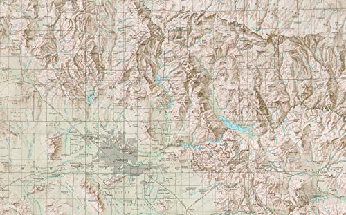 State of Arizona Base Map and Contours Shaded Relief (Dry-Erase Laminated) - Wide World Maps & MORE!