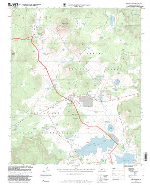 Greens Peak, Arizona (7.5'×7.5' Topographic Quadrangle)