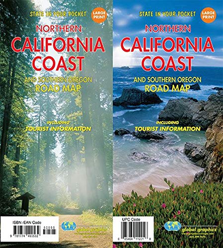 Northern California Coast and Southern Oregon Road Map including Tourist Information (State in Your Pocket)