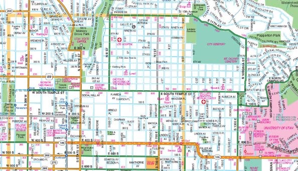 Salt Lake City, Utah Street Map - Wide World Maps & MORE!