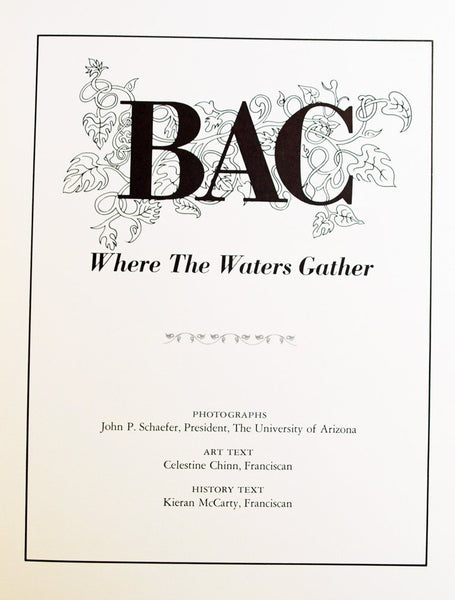 BAC: Where the Waters Gather [Paperback] Chinn, Celestine, art text, and Kieran McCarty, history text, photographs, John P. Schaefer