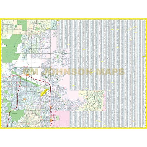 City Street Map Phoenix East, Scottsdale, Tempe and Mesa [Map] G. M. Johnson - Wide World Maps & MORE!