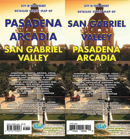 San Gabriel Valley / Pasadena / Arcadia, California Street Map - Wide World Maps & MORE!