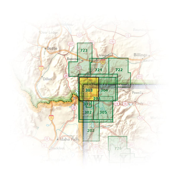 Mammoth Hot Springs: Yellowstone National Park NW (Trails Illustrated Map, 303)